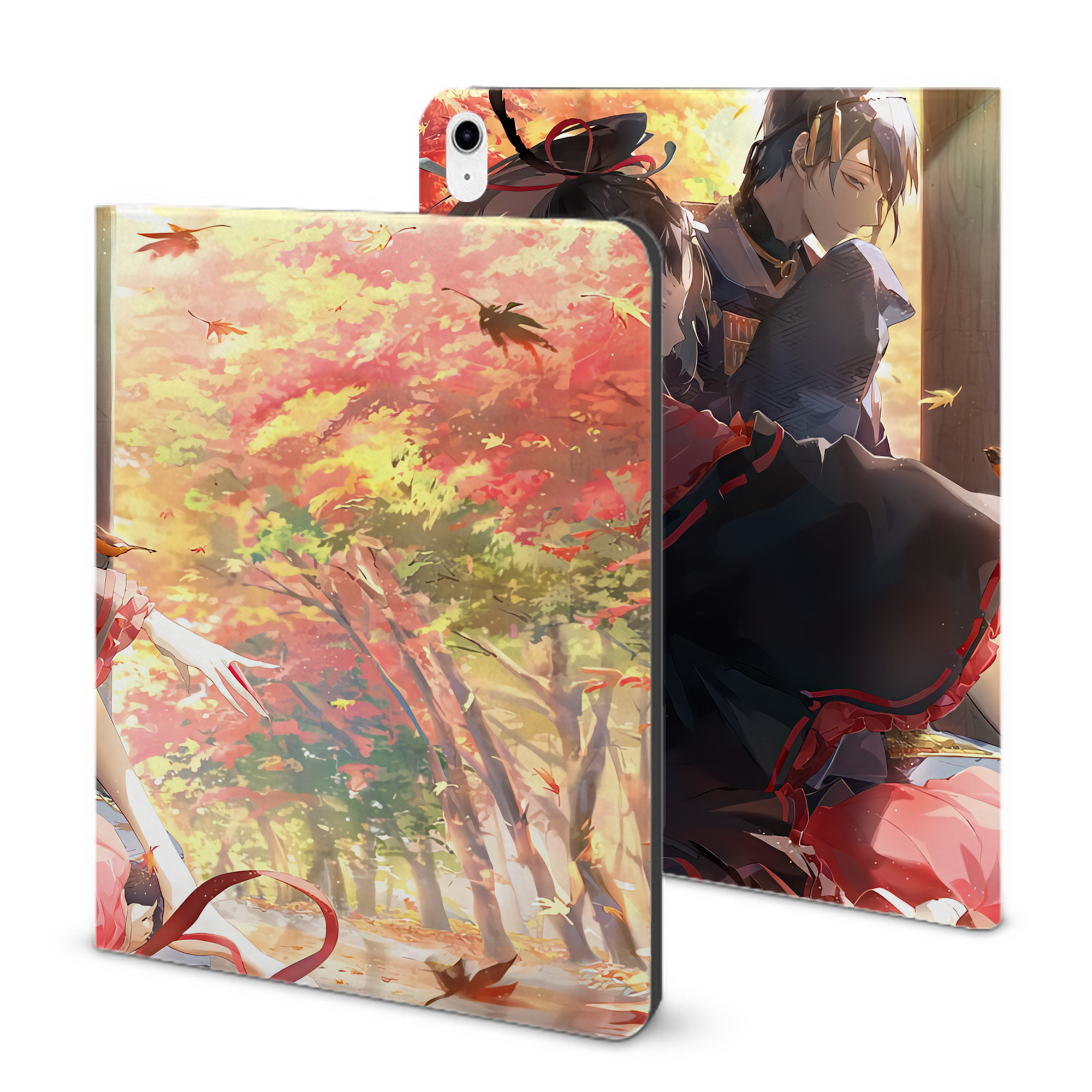 （画像用） 刀剣乱舞 Touken Ranbu IPad ケース ブック型 PUレザー TPU 耐衝撃 軽量 薄型 ペン収納なし 全面保護 IPad 各モデル対応